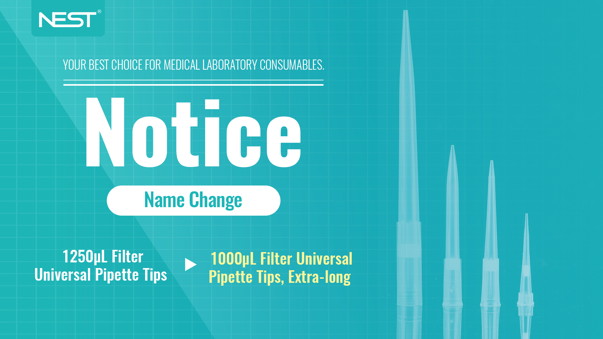 1250ml Filter Universal Pipette Tips Collection Renaming Notification