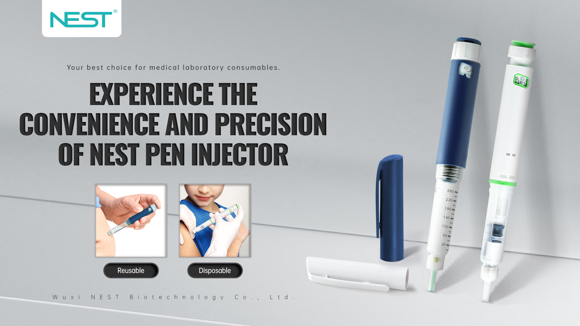 Universal Self-Injectable Medication Delivery: NEST Pen Injectors