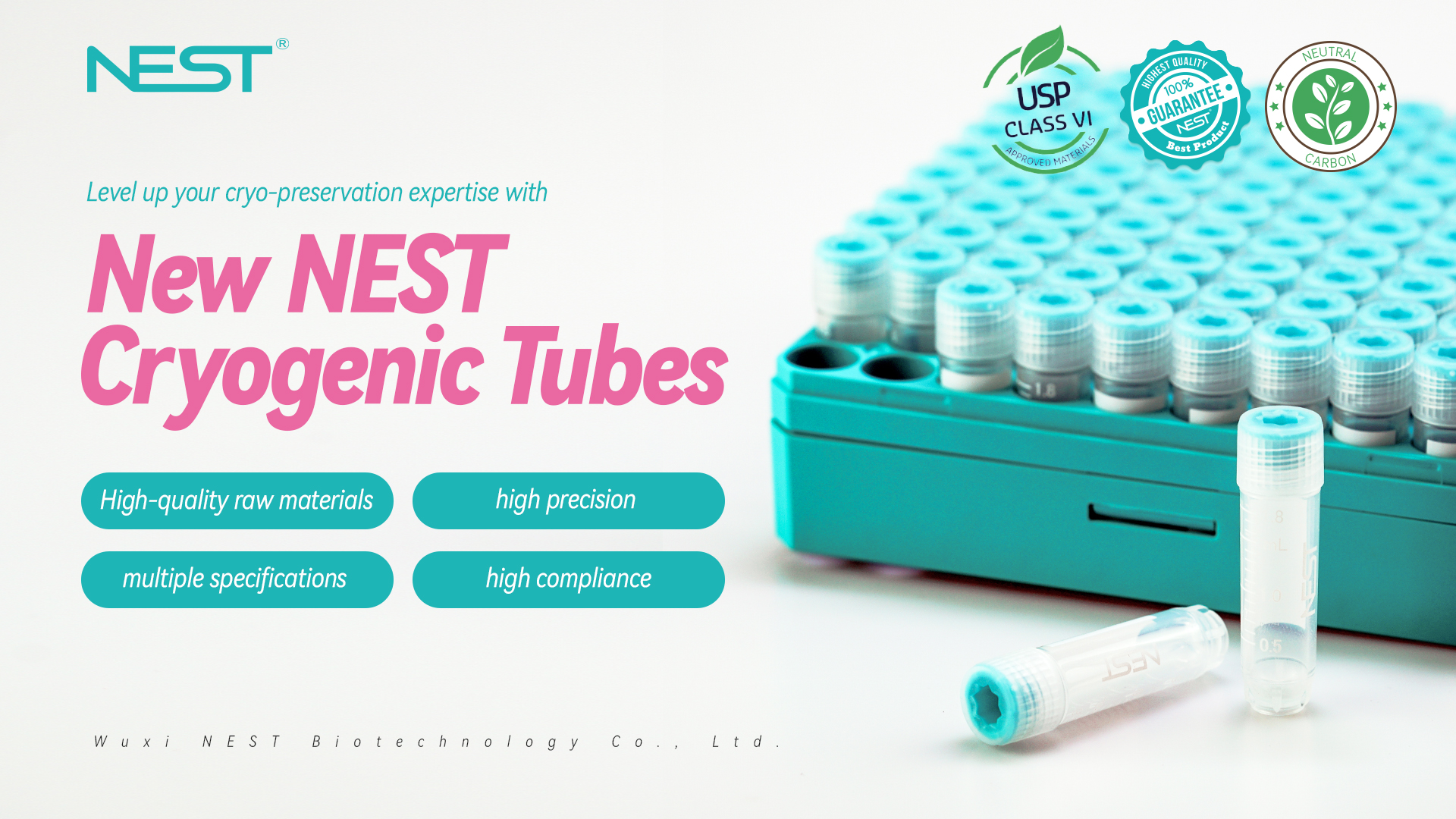 Level up your cryo-preservation expertise with New NEST Cryogenic Tubes